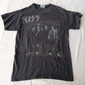 KISS Dressed To Kill 75 Shirt S 2007 Black White Cotton Hanes Heavyweight